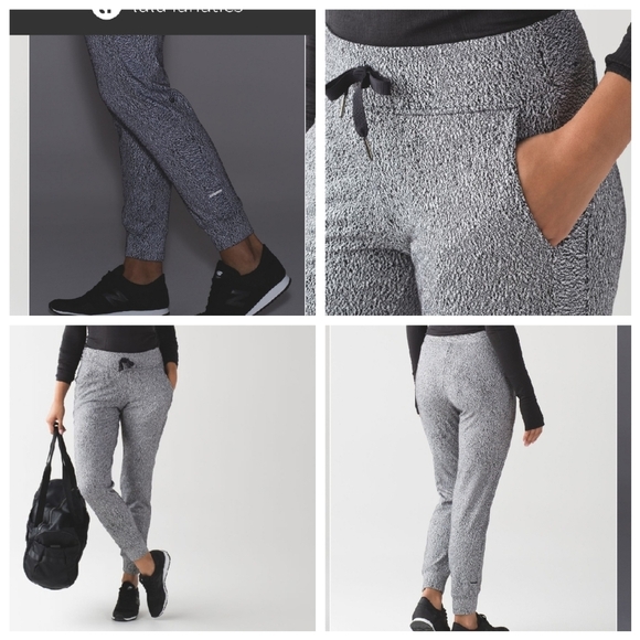 Lululemon Ready To Rulu Pant Jacquard White Black. Size 10 - Picture 7 of 16